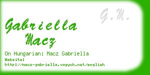 gabriella macz business card